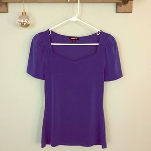 Express sweetheart neck puff shoulder